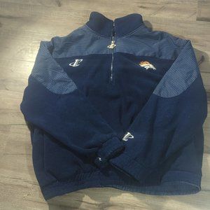HOST PICK VTG 90s Denver Broncos Half Zip Pullover Fleece Coat Size XL